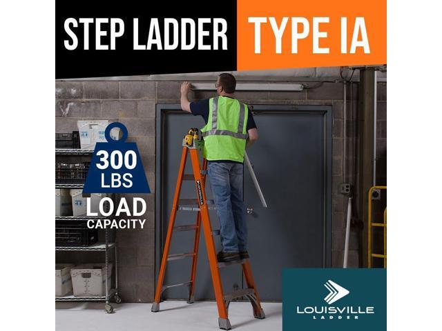 Louisville Ladder 6-Foot Fiberglass Step Ladder, 300-Pound Load Capacity, Type IA, FS1506