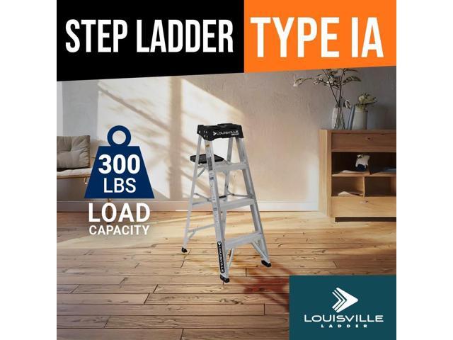 Louisville Ladder 8-Foot Aluminum Step Ladder, 300-Pound Load Capacity, Type IA, AS3008