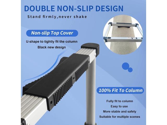 JADDUO Telescoping Ladder 12.5 FT Extension Ladder Aluminum Lightweight Telescopic Ladders with 2 Triangle Stabilizers Ladders for Travel & Home & RV