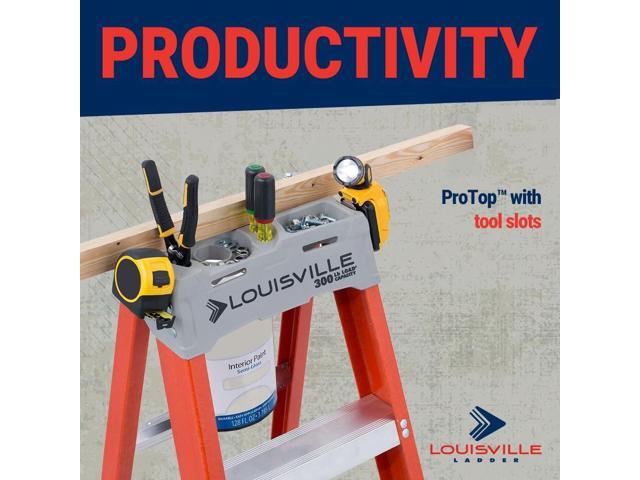 Louisville Ladder 6-Foot Fiberglass Step Ladder, 300-Pound Load Capacity, Type IA, FS1506