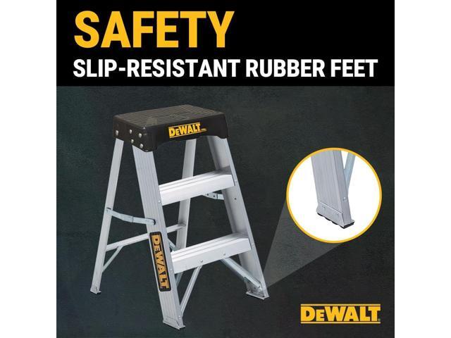 DeWalt 2-Foot Aluminum Step Stool Industrial, 300-Pound Load Capacity, Type IA, DXL2010-02