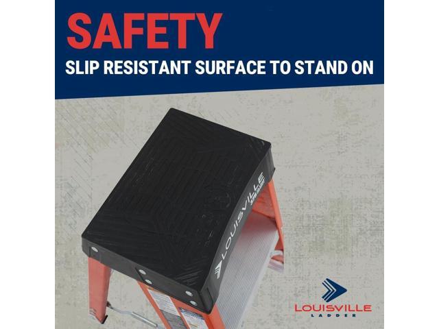 Louisville Ladder 2-Foot Fiberglass Step Stool Industrial, 375-Pound Load Capacity, Type IAA, FY8002