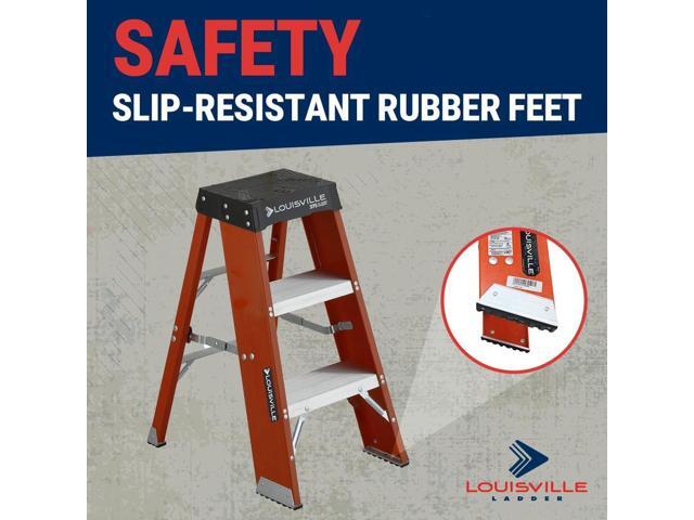 Louisville Ladder 2-Foot Fiberglass Step Stool Industrial, 375-Pound Load Capacity, Type IAA, FY8002