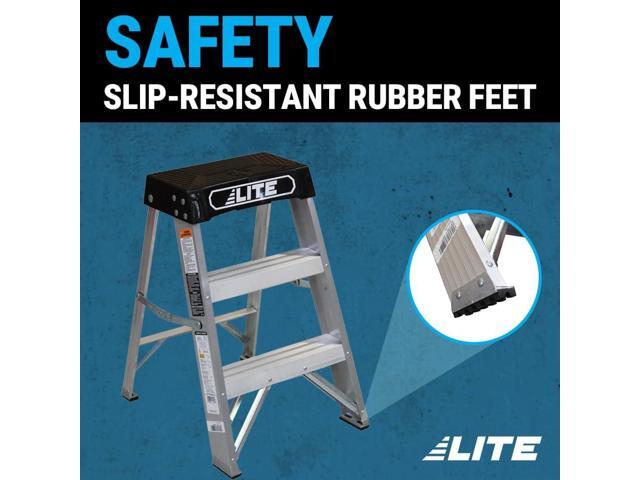 LITE 2-Foot Aluminum Step Stool Industrial, 300-Pound Load Capacity, Type IA, LP-2011-02