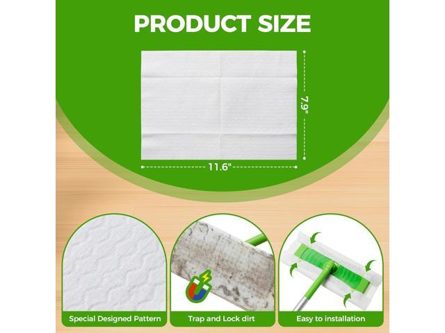 Dry Mop Refills - 160 Count Disposable Dusting Cloths - Electrostatic Cloths - 7.9'x11.6' Box Packing