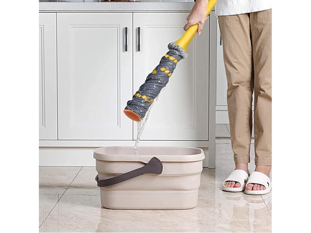 Self Wringing Twist Mop, Wet Mop for Floor Cleaning with 57 ' Long Handle, Heavy Duty Floor Mop for Hardwood Vinyl Tile Marble Laminate Home Office...