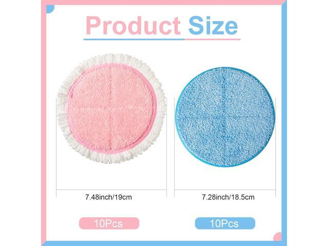 Irenare 20 Pack Electric Mop Pads Spin Replacement 7.28 Inch Round Mop Pads for Floor Cleaning Reusable Washable Electric Spin Replacement Supplies...