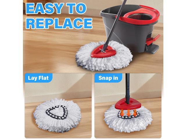 Mop Replacement Heads for O Cedar: Mop Replace Head Easy Wring Spin - Mop Heads Replacements Easy to Clean Install and Replaceable Mop Head Machine...