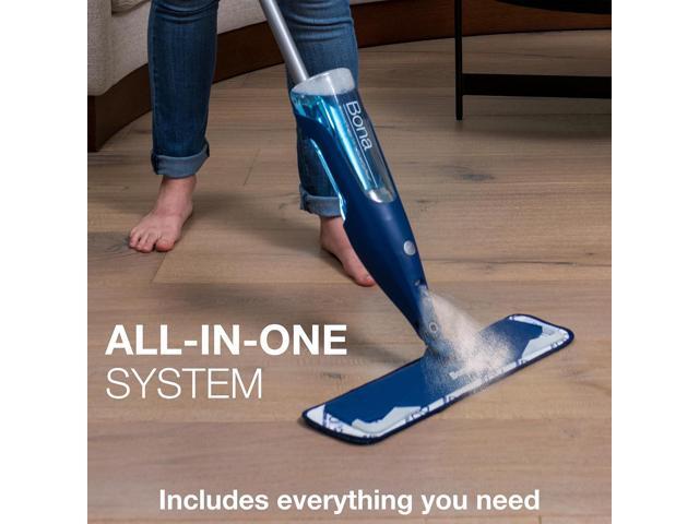 Bona Hardwood Floor Premium Spray Mop - Includes Hardwood Floor Cleaning Solution and Machine Washable Microfiber Cleaning Pad - Dual Zone Cleaning...