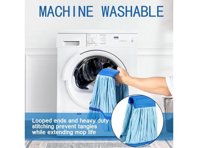 2 Pack - Large Commerical Microfiber Tube Mop 400GSM - Heavy Duty Industrial Wet Mop Head Refill, Thick Fiber, Replacement Heads, Extra Absorbent