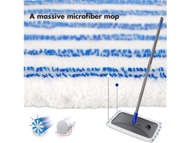 Masthome Extra Large Microfiber Mop for Floor Cleaning, 16 Flat Mop with 5 Pad for Wet & Dry Use, Dust Mop for Hardwood Laminate Tile Ceramic, 1...