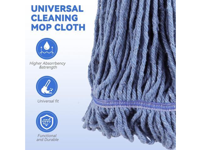 Commercial Heavy Duty Mop Heads Replacement for Rubbermaid: 6 Packs Industrial Wet Mop Head for Floor Cleaning - Commercial Products Looped End...