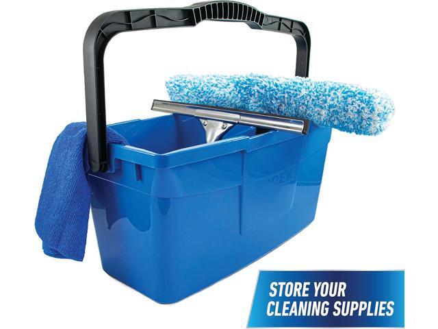 Unger Professional 3 Gallon Bucket Compact Cleaning Bucket, Comfort-Grip Handle, 2 Pour Spouts, Portable Cleaning Supplies, Plastic Mop Bucket for...