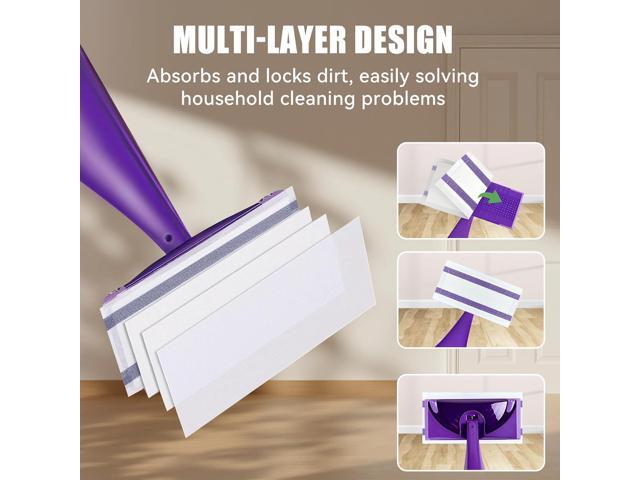 40 Pack Disposable Mop Pad Refills for Swiffer Wet Jet Dry & Wet Mopping Pad Compatible with Swiffer Wet Jet and Any Model of Velcro MopMulti Surface...