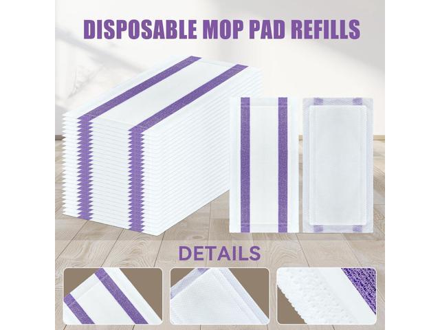 40 Pack Disposable Mop Pad Refills for Swiffer Wet Jet Dry & Wet Mopping Pad Compatible with Swiffer Wet Jet and Any Model of Velcro MopMulti Surface...