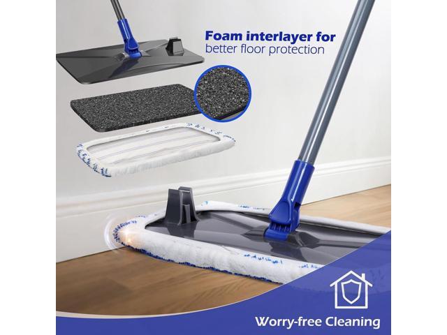 Masthome Microfiber Mop,Large Surface Flat Mop with 5 Reusable Pads,Hardwood Floor Mops for Dry and Wet Use,Microfiber Mops for Floor Cleaning-1...