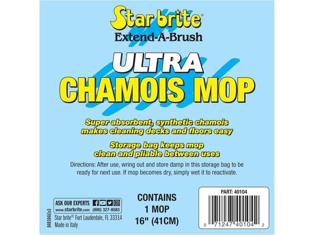 STAR BRITE Ultra Chamois Mop & Storage Bag - Premium Mop Head Attaches to All Extend-A-Brush Handles (040104)