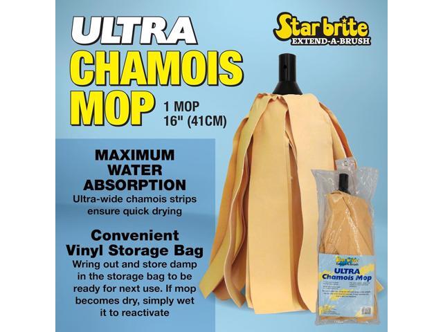 STAR BRITE Ultra Chamois Mop & Storage Bag - Premium Mop Head Attaches to All Extend-A-Brush Handles (040104)