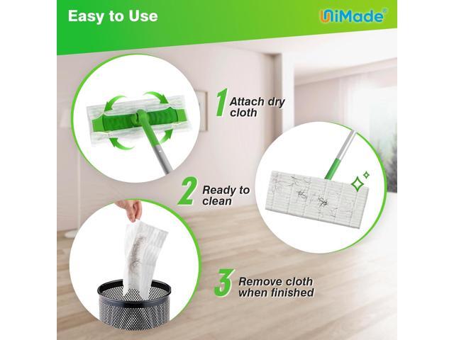 Dry Sweeping Cloths, 180 Count Mop Refill Compatible with Swiffer Sweeper - Disposable Duster Refills Mops for Cleaning Hardwood Floor Dust