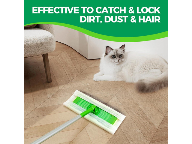 Dry Sweeping Cloths Mop Refills Disposable Sweeping Cloths Floor Dust Refills Mop Pad, Floor Cloth Refills for Swiffer Standard Sweeper,...