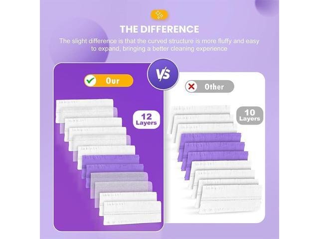 22 Count Disposable Power Mop Refills Compatible with Swiffer PowerMop Multi-Surface Floor Mop and Swiffer Power Mop Wood Mop, Power Mop Pads for...