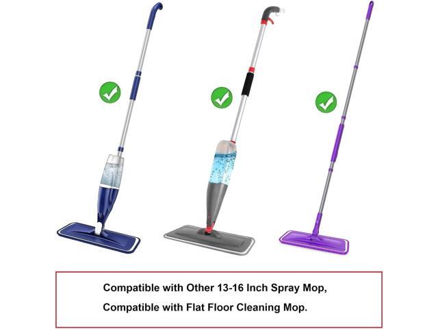 10 Pcs Reusable Mop Pads,16.5 Inch Microfiber Wet Dry Floor Clean Mop Pad Refill Compatible with Swiffer PowerMop Bona Mop & Other 13-16 Inch Spray...