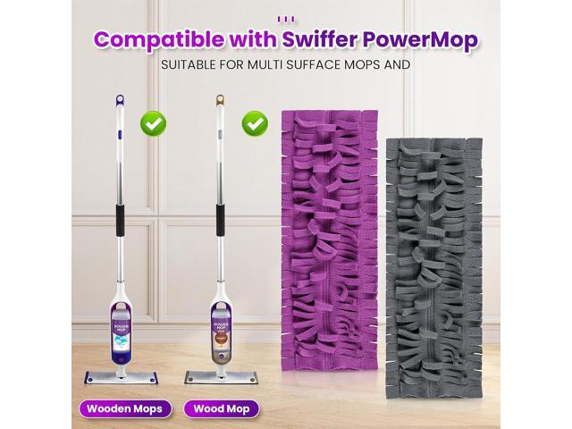 16 Pack Disposable Power Mop Pads Refills with Swiffer PowerMop Multi-Surface Replacement Mopping Pads