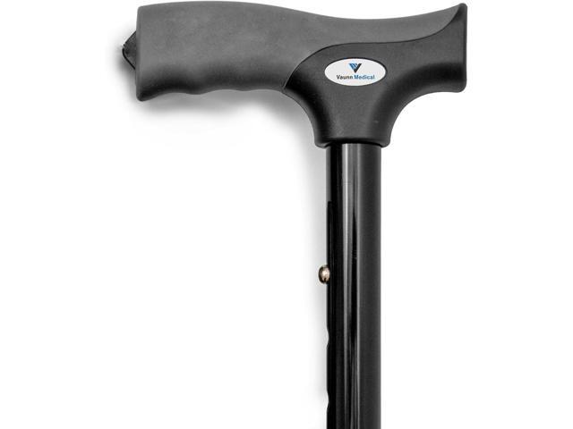 FSA/HSA Eligible, Vaunn Medical Easy Grip Height Adjustable Folding Cane/Walking Stick with Strap/Pouch- Compact, Portable, and Safe Walking...
