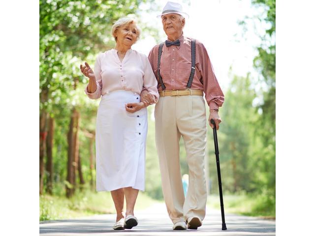 FSA/HSA Eligible, Vaunn Medical Easy Grip Height Adjustable Folding Cane/Walking Stick with Strap/Pouch- Compact, Portable, and Safe Walking...