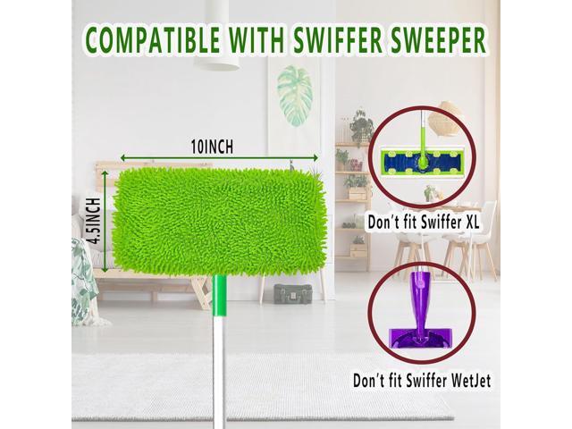 8PCS Reusable Microfiber Mop Pads Washable Wet Pads Compatible with Swiffer Sweeper Refills Pads for Wet & Dry Sweeping Cloths Mop Head Replacement...