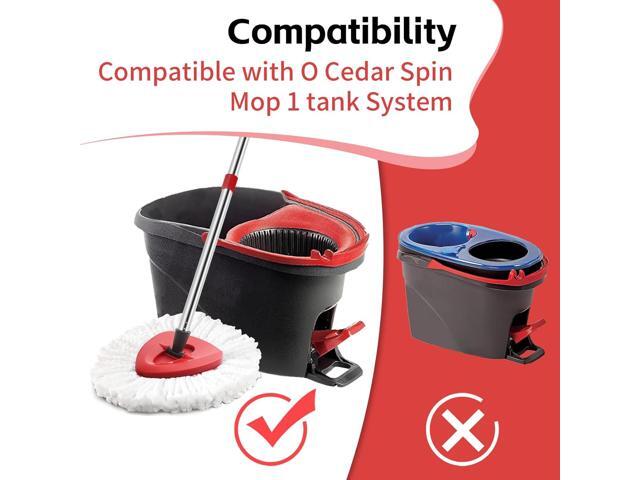 Spin Mop Head, Base, Handle Replacement for O-Ceda EasyWring Microfiber Spin Mops, 2 Microfiber Mop Refills, 1 Triangle Head Cover and 30-58in...