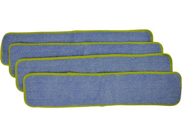 Super Absorbent Microfiber Wet Mop Pad Refills with Hook & Loop Backing for Home & Commercial Use, Washable & Reusable, Pull Tab for Easy Removal,...
