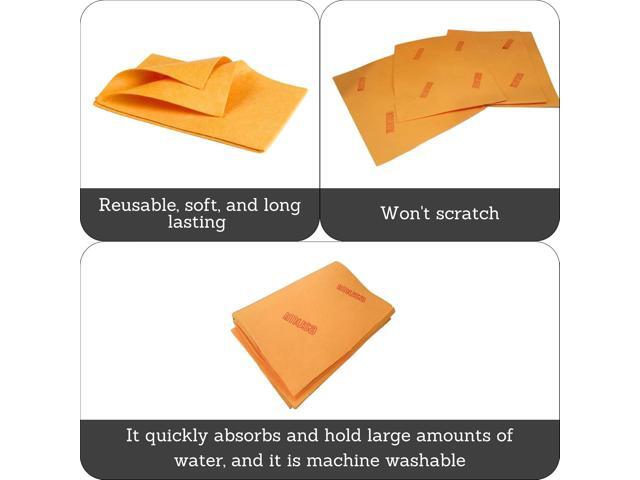 Imusa USA 24 Pack Reusable Cuban Style Mop Cloth Super Absorbent Multi-Purpose Cleaning Shammy (Chamois) Towel Cloth, Orange