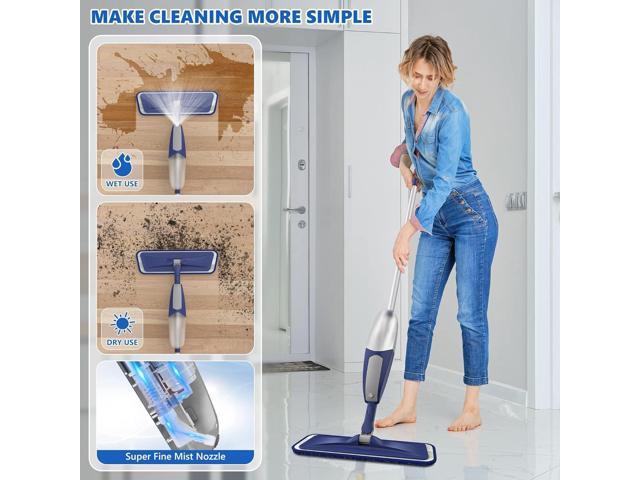 Spray Mops for Floor Cleaning - BPAWA Microfiber Floor Mop Flat Wet Mop Dry Dust Mop for Hardwood Laminate Wood Tile Vinyl Kitchen Bathroom Floors...