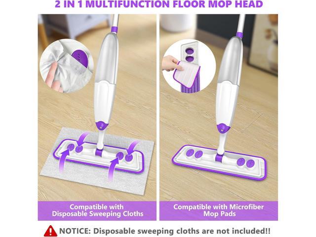 TINA & TONY Spray Mop for Floor Cleaning: Wet Dry Mop with Microfiber Washable Reusable Pads for Household Kitchen Hardwood Vinyl Floors