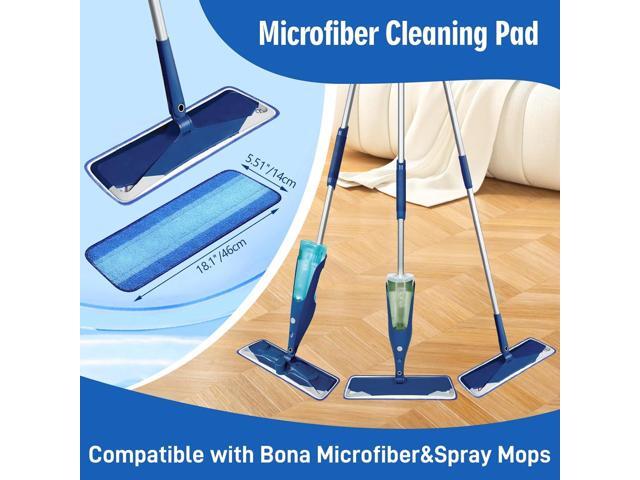 8 Pack Microfiber Cleaning Pads Compatible with Bona Mops, Safe for Hardwood and Hard-Surface Floors, Washable, Reusable