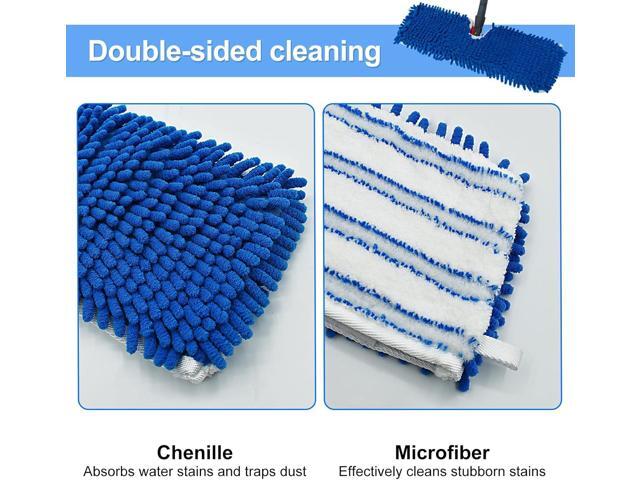 4 Pack Mop Heads Replacements for Ocedar Dual-Action Microfiber Flip Mop, Double Sided Mop Replace Head Mop Refills with Microfiber & Chenille for...