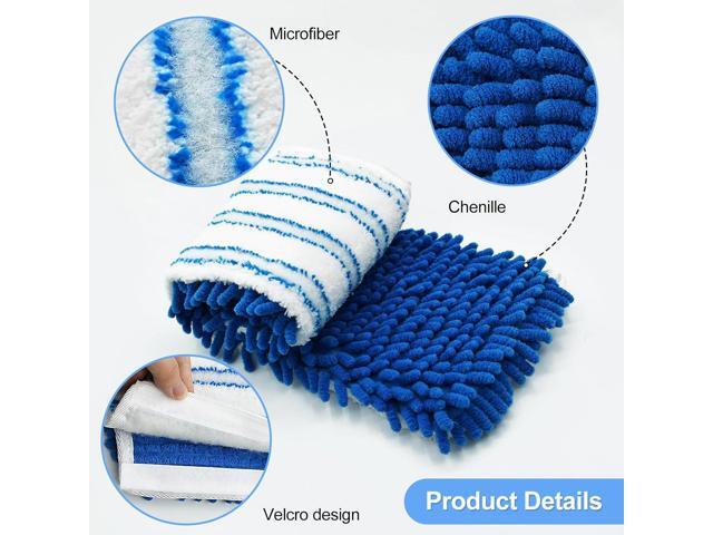 4 Pack Mop Heads Replacements for Ocedar Dual-Action Microfiber Flip Mop, Double Sided Mop Replace Head Mop Refills with Microfiber & Chenille for...