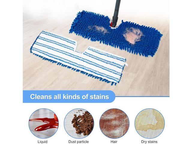 4 Pack Mop Heads Replacements for Ocedar Dual-Action Microfiber Flip Mop, Double Sided Mop Replace Head Mop Refills with Microfiber & Chenille for...