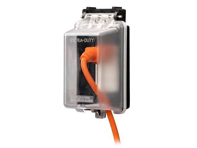 UltraPro Outdoor Outlet Cover, Single Gang Outdoor Outlet Cover Weatherproof Enclosure, Rated for Wet Locations, Outdoor Electrical Box Waterproof...