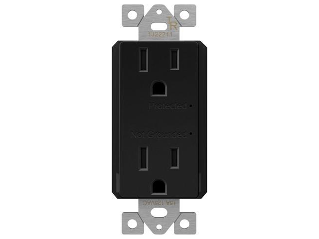 LIDER Surge Protector Receptacle with Grounding Indicator, Child Safe Tamper-Resistant Wall Outlet, Residential Grade, UL Listed, Self-Grounding,...