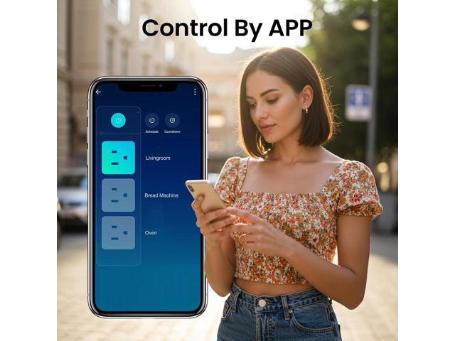 GHome Smart Plug Power Strip, WiFi Surge Protector Work with Alexa Google Home, Smart Outlets with 3 USB 3 Charging Port, Multi-Plug Extender for...