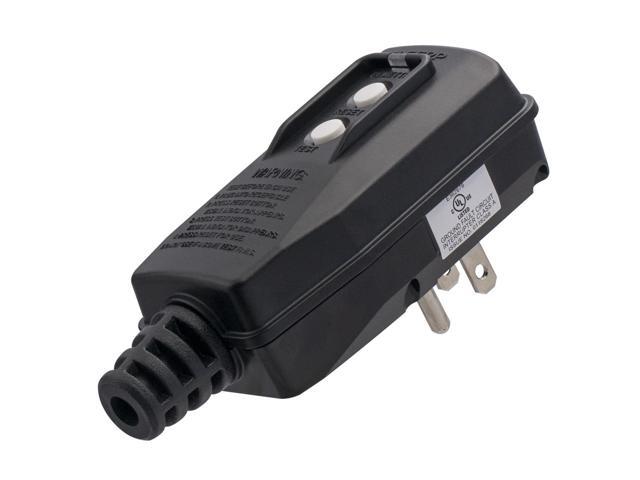 ELEGRP G1215PM G20PMSR Patented Auto-Monitoring GFCI Replacement Plug Assembly, Manual Reset 15 Amp Grounded 3 Wires 3-Prongs for Power Tools, Lawn...