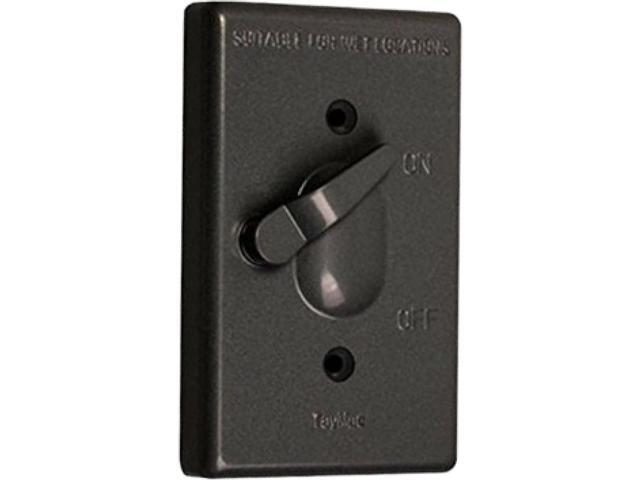 TayMac TC100Z Weatherproof Toggle Cover, 1-Gang, Vertical Device Mount, Bronze