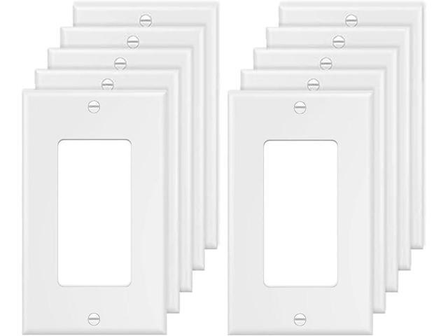 1-Gang Switch Outlet Wall Plate Cover Single Decora Electrical Faceplate for Light Switch, Smart Switch, Receptacle, Dimmers, USB Outlet, GFCI,...