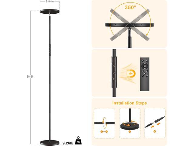 Floor Lamp for Living Room, Super Bright 30W LED Standing Lamp with Remote and Touch Control, Stepless Dimmable Brightness and Color Temperatures,...