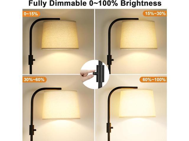 Ambimall Floor Lamp - Floor Lamps 9W Light Bulb Included, Standing Lamps for Living Room with Adjust Head, Modern Standing Tall Light Rotary...