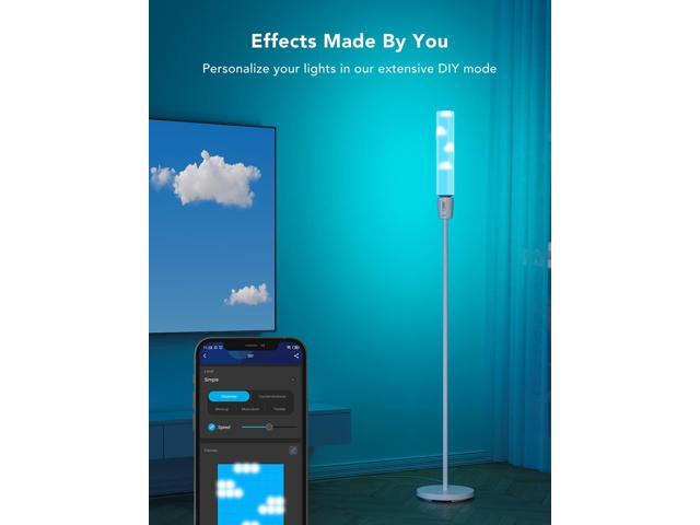 Govee RGBIC Cylinder Floor Lamp, LED Corner Floor Lamp with Wi-Fi App Control, Smart Lamp with 64+ Scenes, DIY Mode, Music Sync, 1500 Lumens Modern...