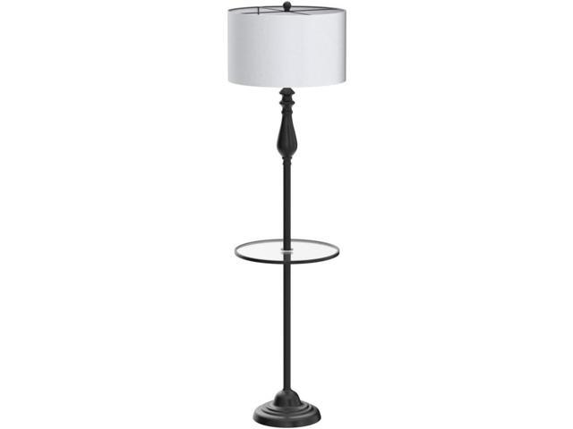 JONATHAN Y JYL3057A Laine 60' Metal/Glass LED Side Table and Floor Lamp Traditional,Transitional for Bedrooms, Living Room, Office, Reading,...