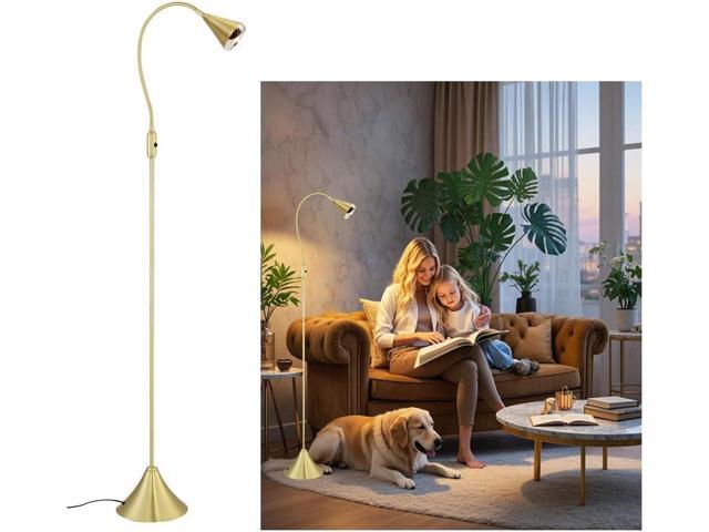 HomeFocus - LED Floor Lamp,Standing Lamp for Reading,Eye-Caring,Stepless Dimming,Floor Lamp for Living Room,Bedroom,LED 5W,Energy Efficient Super...